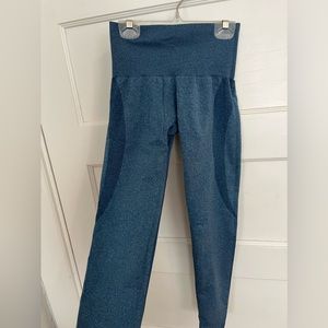 NVGTN leggings. Blue with glute contour. Size XS.